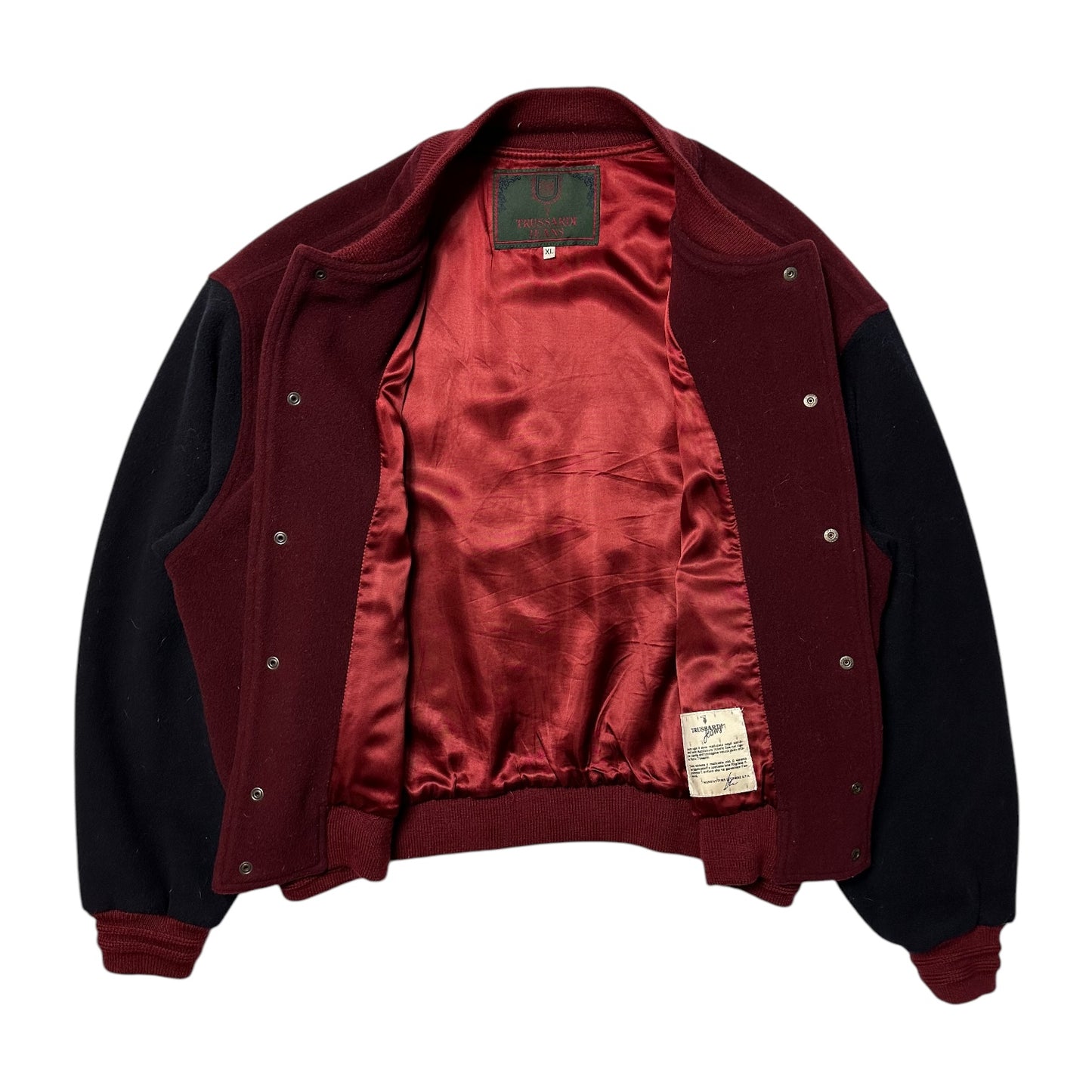 Trussardi Wool Two Tone Varsity Jacket