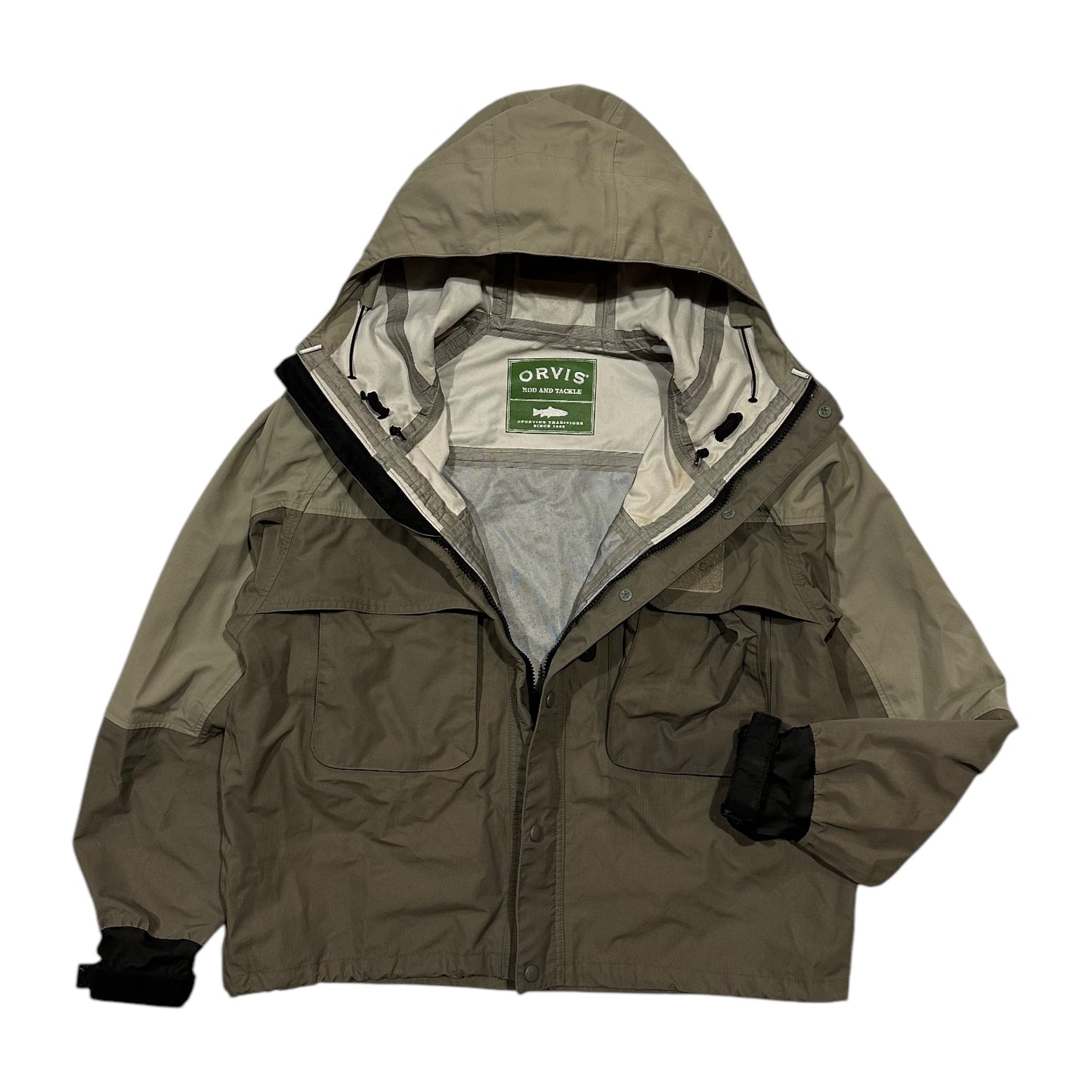 Orvis Khaki Fishing Waterproof Jacket