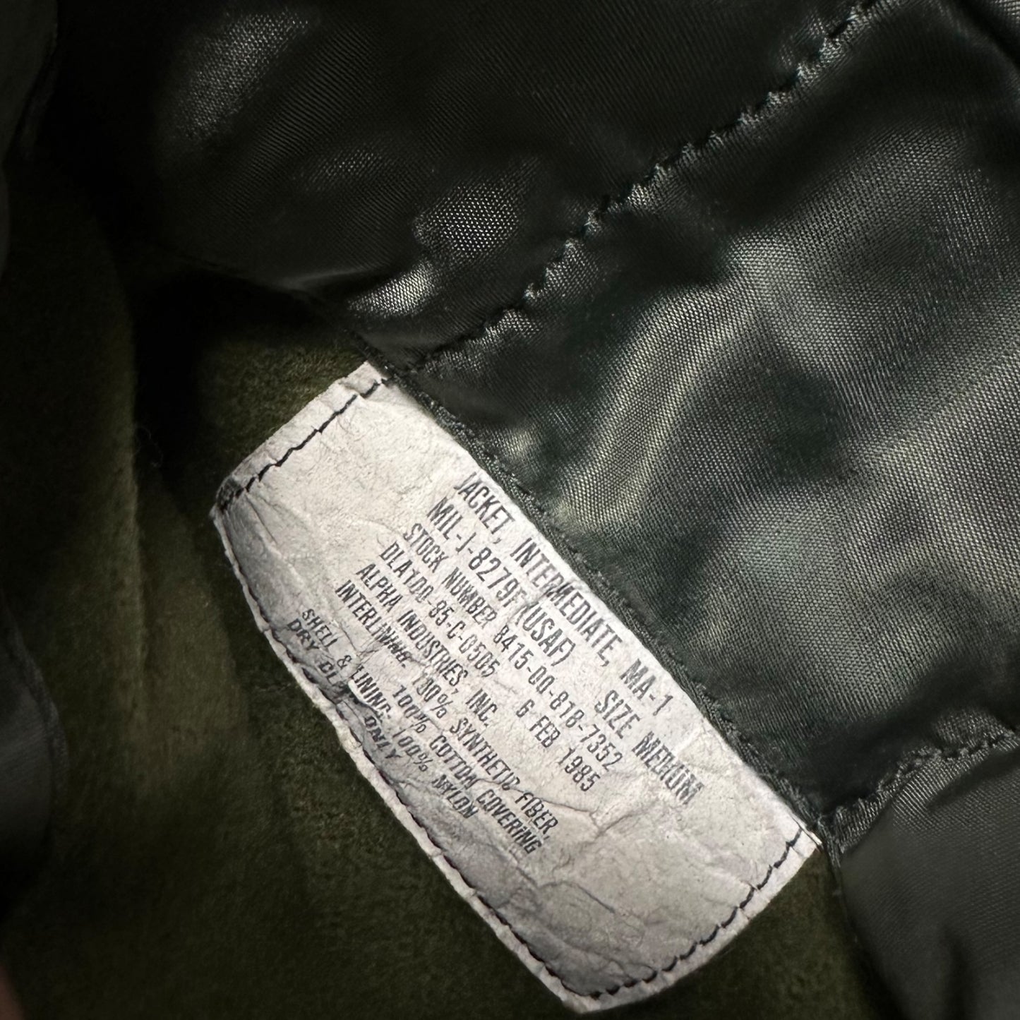 Alpha Industries Green MA-1 Jacket