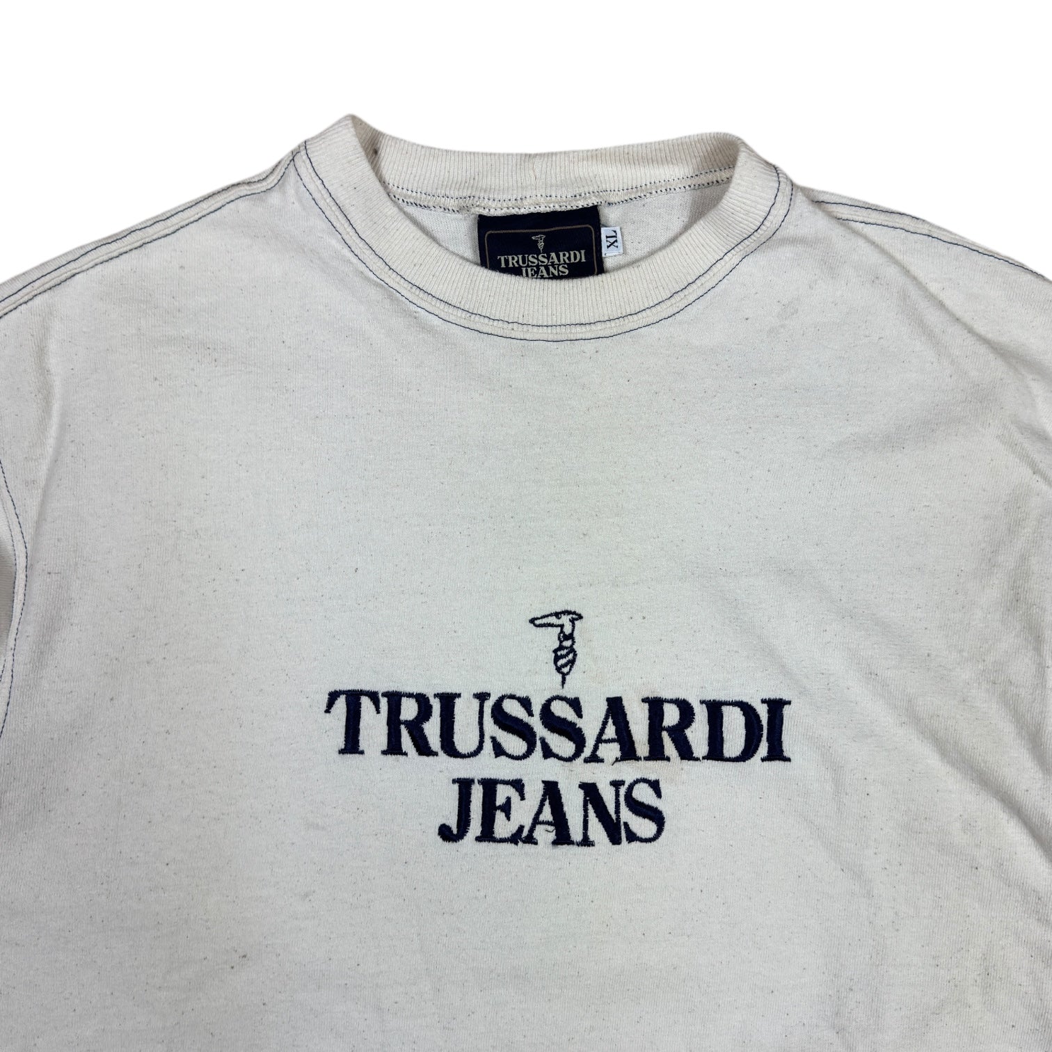 Vintage Trussardi outlet Big Logo Embroidery Spellout