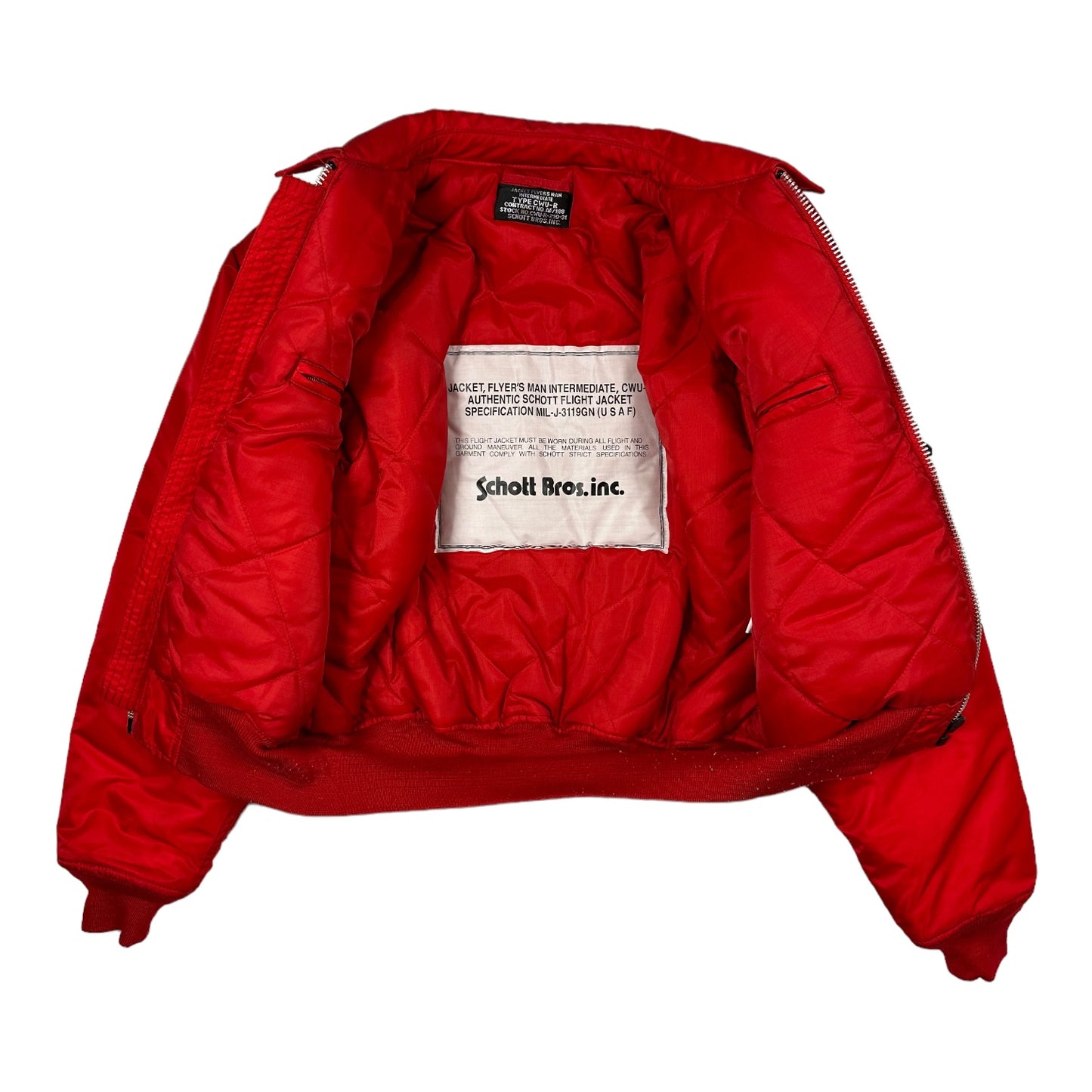 Schott NYC Red Bomber Jacket