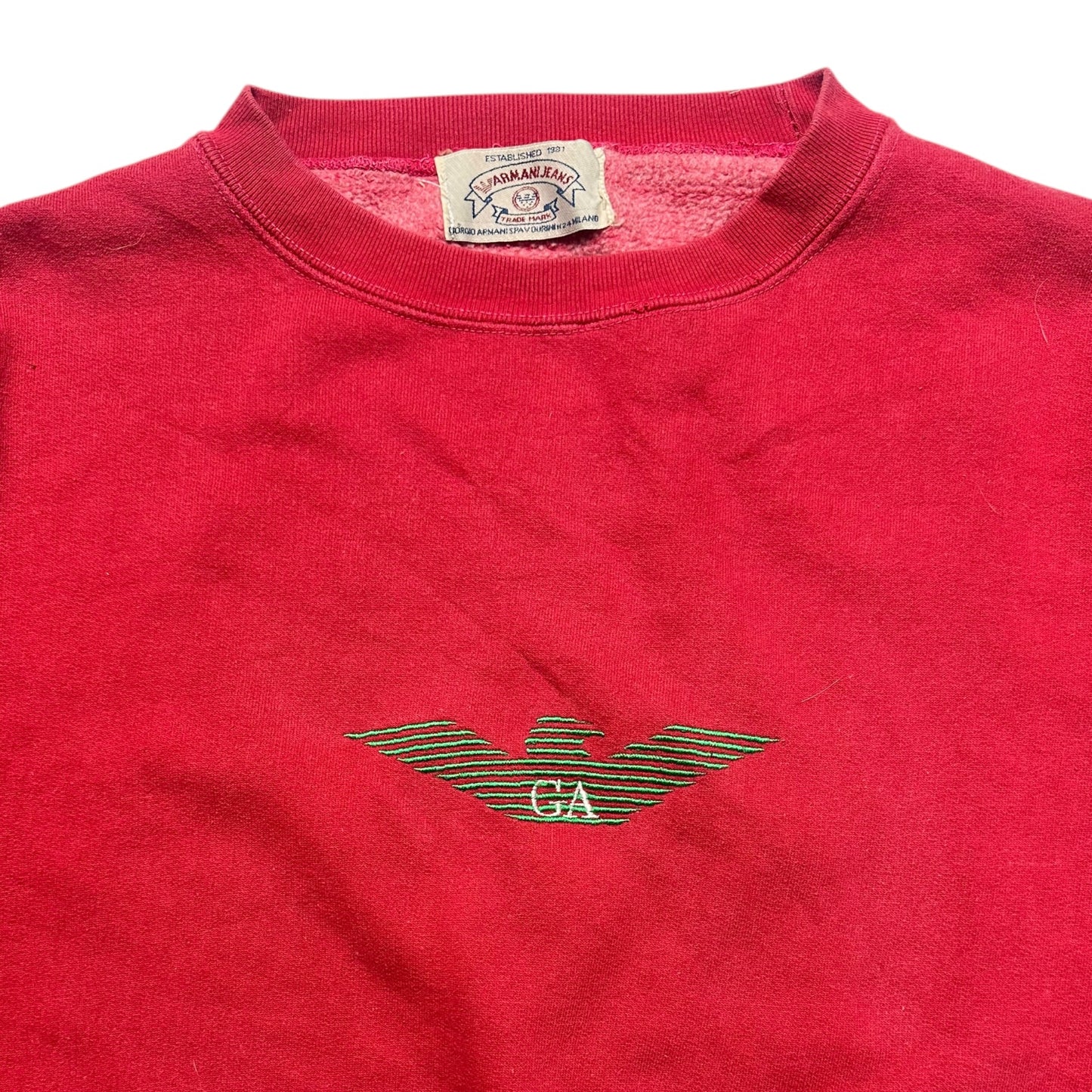 Armani Jeans Red Eagle Sweatshirt