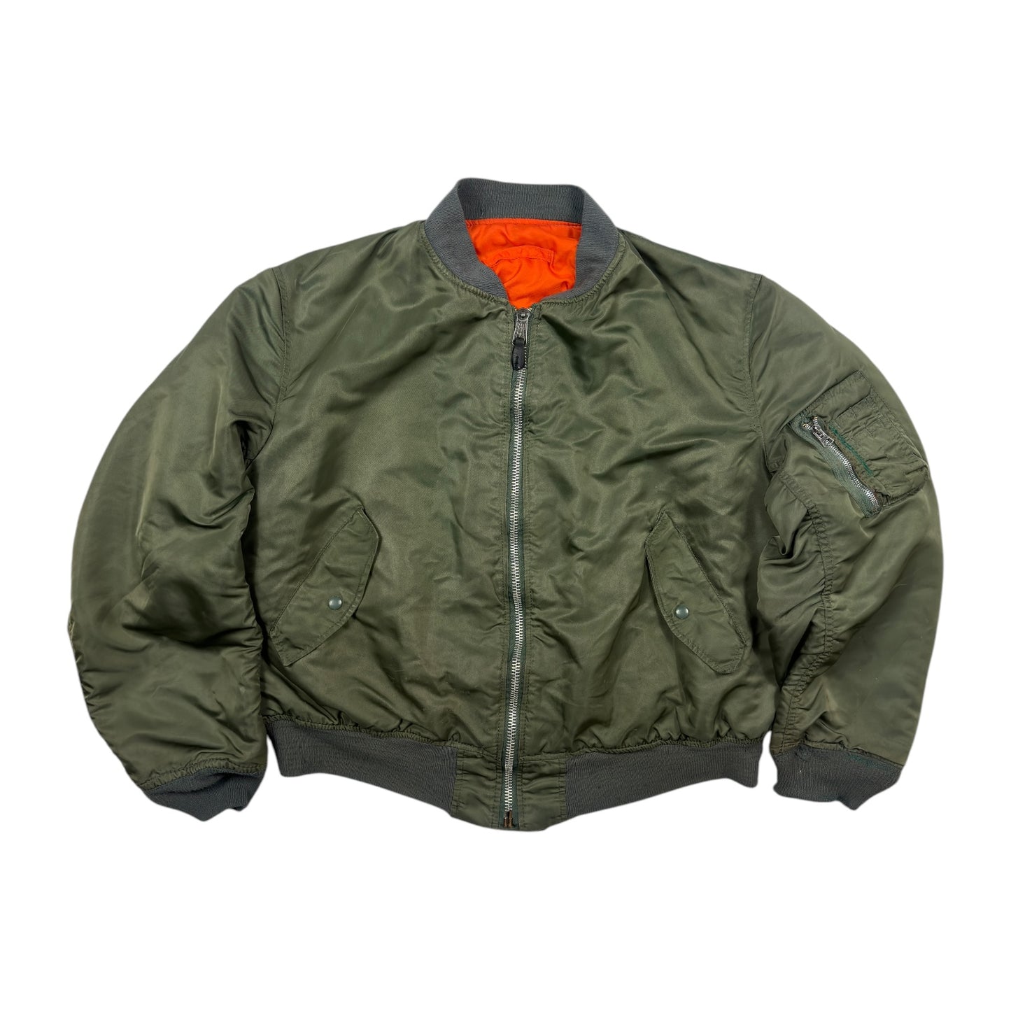 Vintage Alpha Industries Khaki MA-1 Flight Jacket