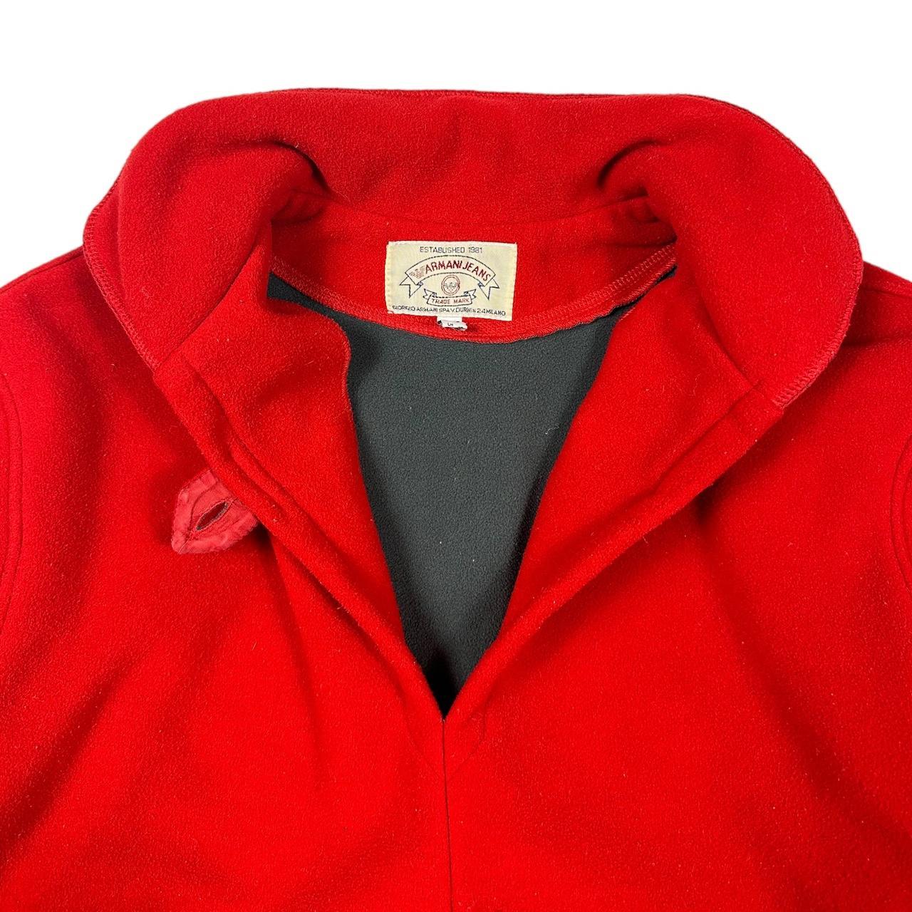 Vintage 1990s Armani Jeans Red Fleece Top