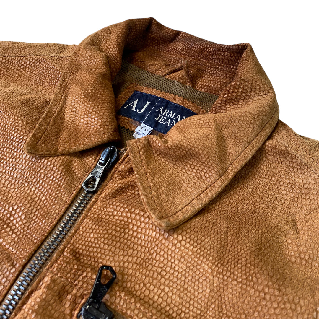 Armani Jeans Snakeskin Leather Jacket